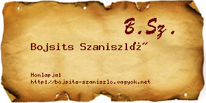 Bojsits Szaniszló névjegykártya